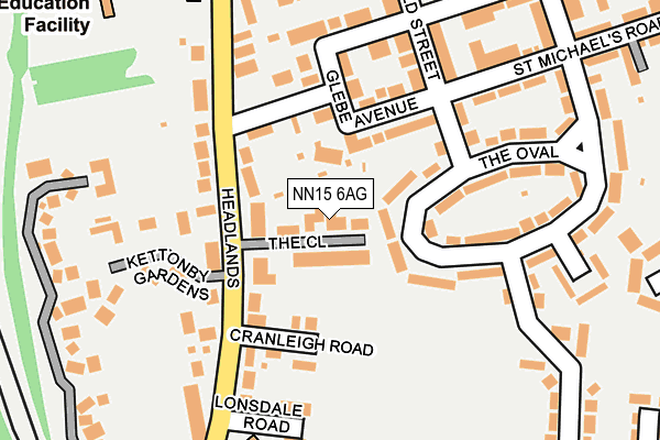 NN15 6AG map - OS OpenMap – Local (Ordnance Survey)