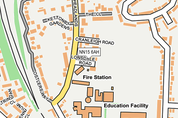 NN15 6AH map - OS OpenMap – Local (Ordnance Survey)