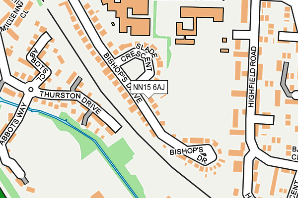 NN15 6AJ map - OS OpenMap – Local (Ordnance Survey)