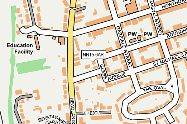 NN15 6AR map - OS OpenMap – Local (Ordnance Survey)