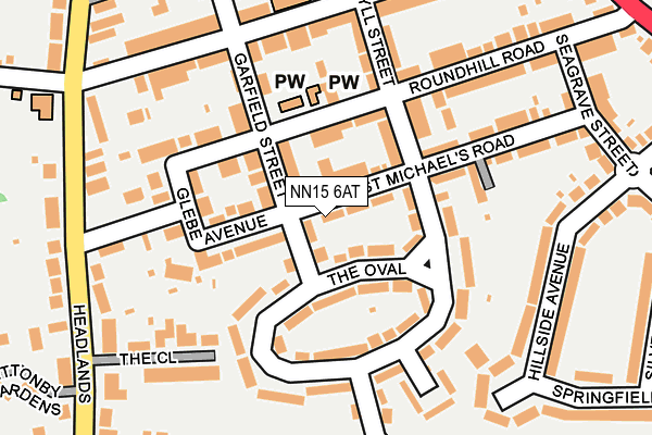 NN15 6AT map - OS OpenMap – Local (Ordnance Survey)
