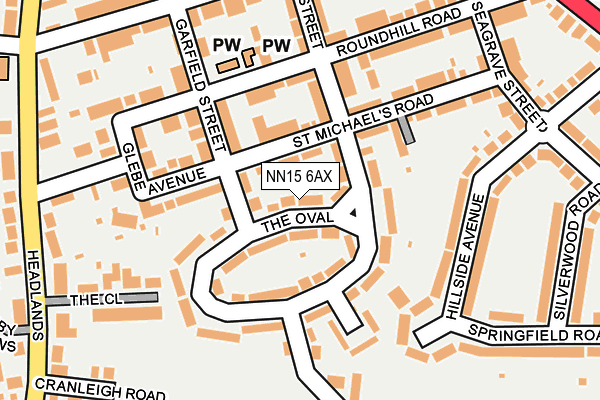 NN15 6AX map - OS OpenMap – Local (Ordnance Survey)