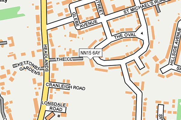 NN15 6AY map - OS OpenMap – Local (Ordnance Survey)