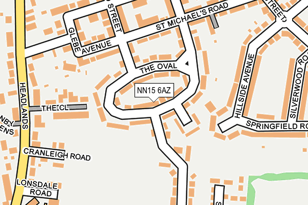NN15 6AZ map - OS OpenMap – Local (Ordnance Survey)