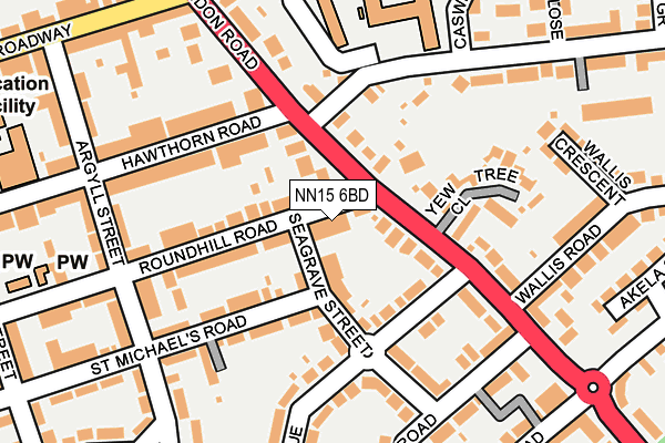 NN15 6BD map - OS OpenMap – Local (Ordnance Survey)