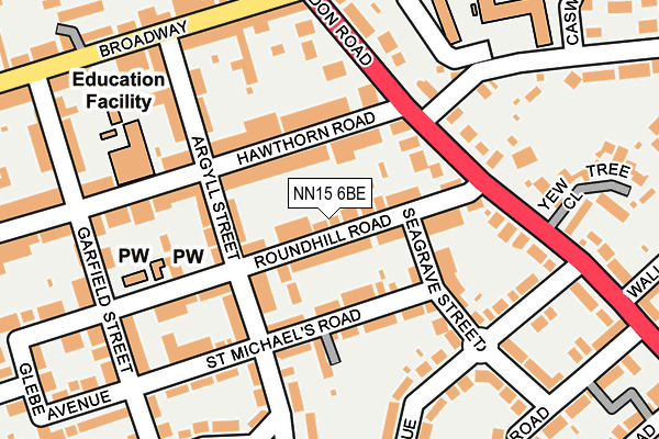 NN15 6BE map - OS OpenMap – Local (Ordnance Survey)
