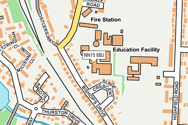 NN15 6BJ map - OS OpenMap – Local (Ordnance Survey)