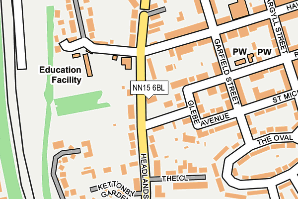 NN15 6BL map - OS OpenMap – Local (Ordnance Survey)