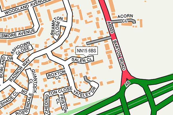 NN15 6BS map - OS OpenMap – Local (Ordnance Survey)