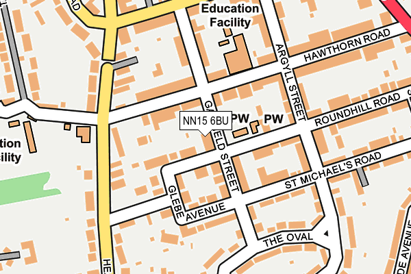 NN15 6BU map - OS OpenMap – Local (Ordnance Survey)