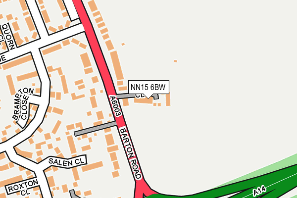 NN15 6BW map - OS OpenMap – Local (Ordnance Survey)