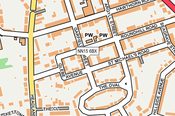NN15 6BX map - OS OpenMap – Local (Ordnance Survey)