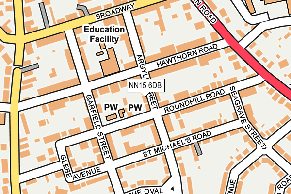 NN15 6DB map - OS OpenMap – Local (Ordnance Survey)