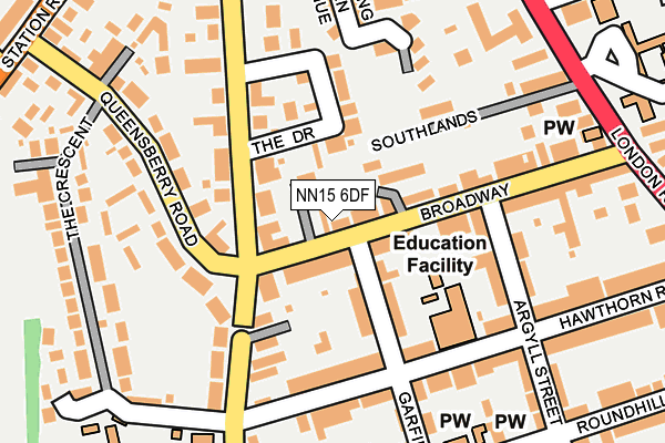 NN15 6DF map - OS OpenMap – Local (Ordnance Survey)