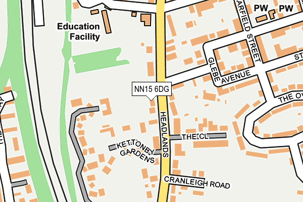 NN15 6DG map - OS OpenMap – Local (Ordnance Survey)
