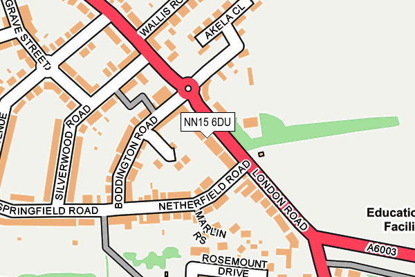 NN15 6DU map - OS OpenMap – Local (Ordnance Survey)