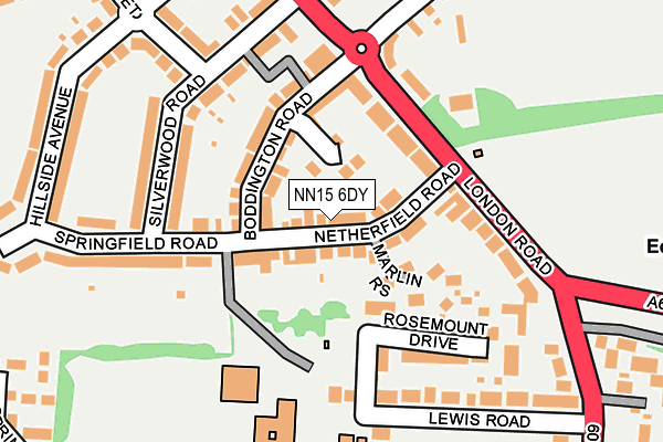 NN15 6DY map - OS OpenMap – Local (Ordnance Survey)