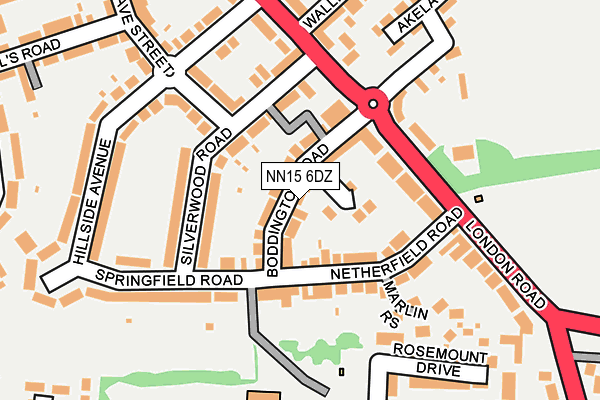 NN15 6DZ map - OS OpenMap – Local (Ordnance Survey)