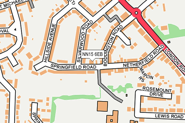 NN15 6EB map - OS OpenMap – Local (Ordnance Survey)