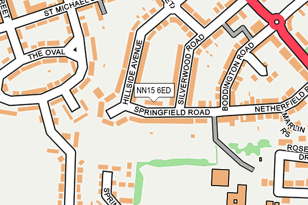 NN15 6ED map - OS OpenMap – Local (Ordnance Survey)