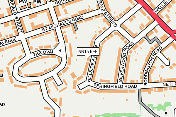 NN15 6EF map - OS OpenMap – Local (Ordnance Survey)