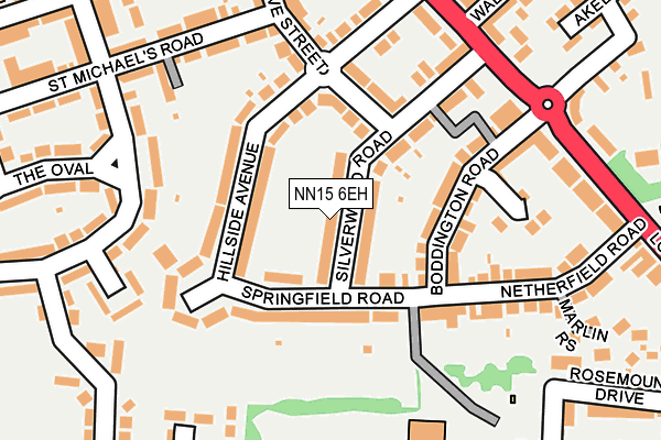 NN15 6EH map - OS OpenMap – Local (Ordnance Survey)