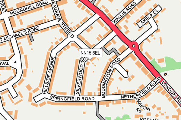 NN15 6EL map - OS OpenMap – Local (Ordnance Survey)