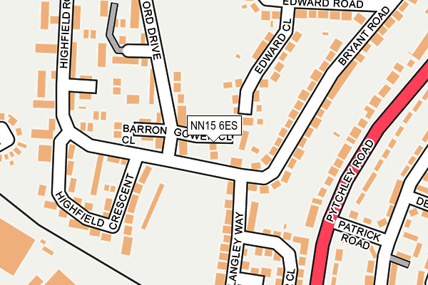 NN15 6ES map - OS OpenMap – Local (Ordnance Survey)