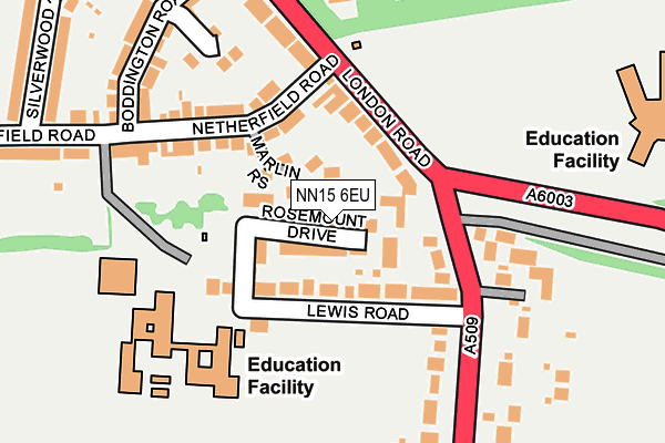 NN15 6EU map - OS OpenMap – Local (Ordnance Survey)