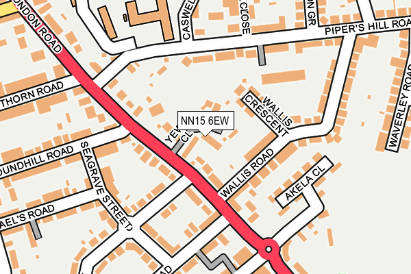 NN15 6EW map - OS OpenMap – Local (Ordnance Survey)