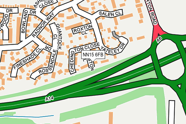 NN15 6FB map - OS OpenMap – Local (Ordnance Survey)