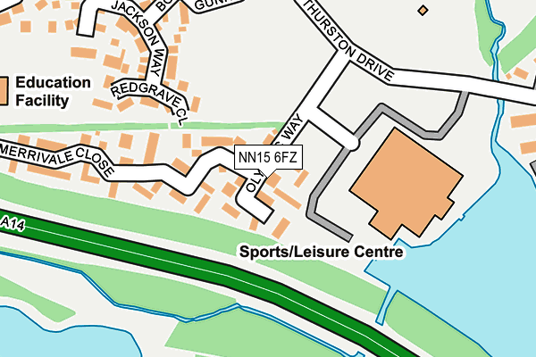 NN15 6FZ map - OS OpenMap – Local (Ordnance Survey)