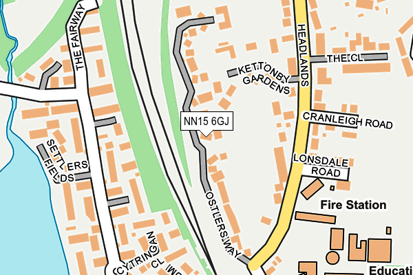 NN15 6GJ map - OS OpenMap – Local (Ordnance Survey)