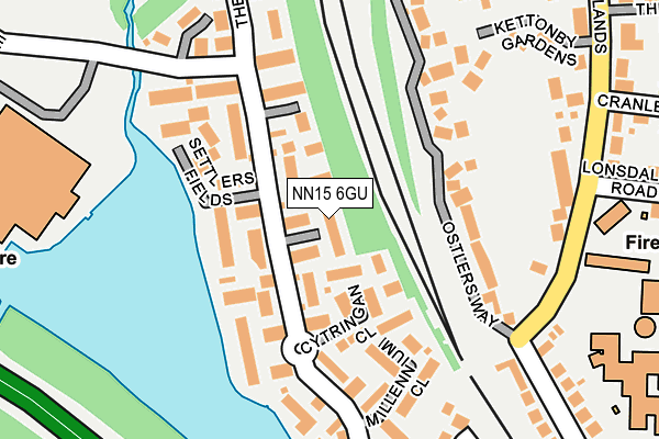 NN15 6GU map - OS OpenMap – Local (Ordnance Survey)
