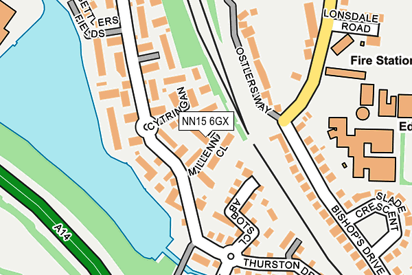 NN15 6GX map - OS OpenMap – Local (Ordnance Survey)