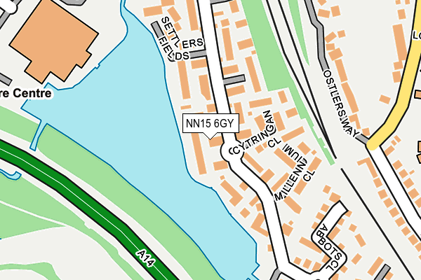 NN15 6GY map - OS OpenMap – Local (Ordnance Survey)