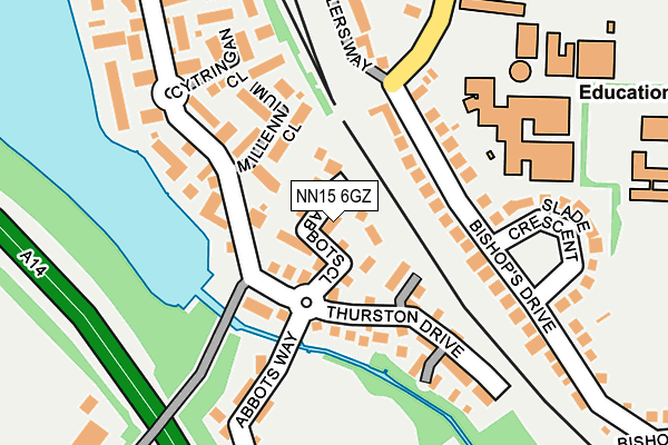NN15 6GZ map - OS OpenMap – Local (Ordnance Survey)