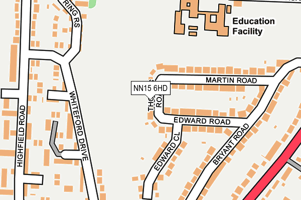 NN15 6HD map - OS OpenMap – Local (Ordnance Survey)