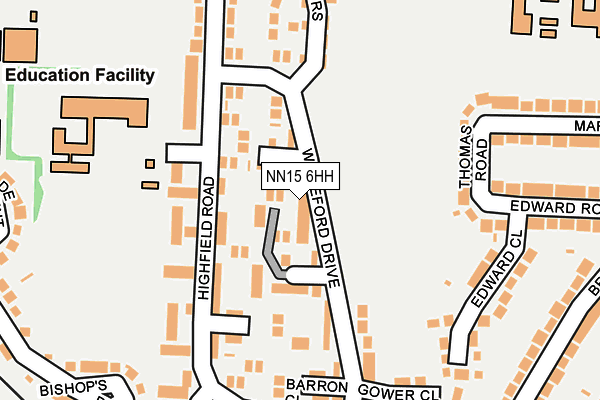 NN15 6HH map - OS OpenMap – Local (Ordnance Survey)