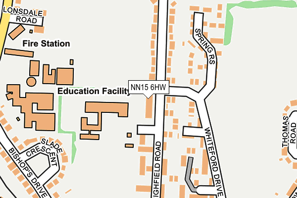 NN15 6HW map - OS OpenMap – Local (Ordnance Survey)