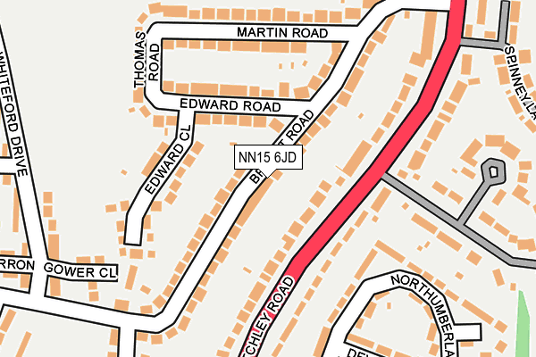 NN15 6JD map - OS OpenMap – Local (Ordnance Survey)