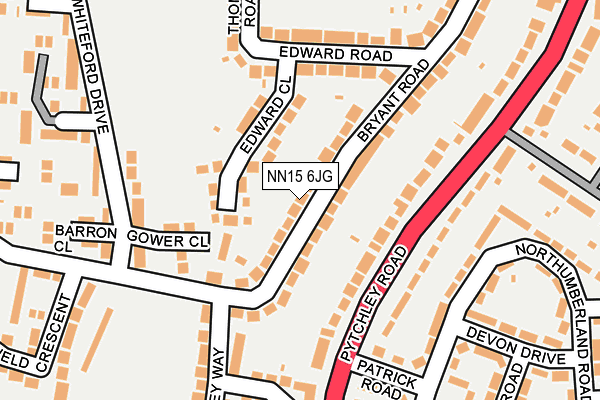 NN15 6JG map - OS OpenMap – Local (Ordnance Survey)