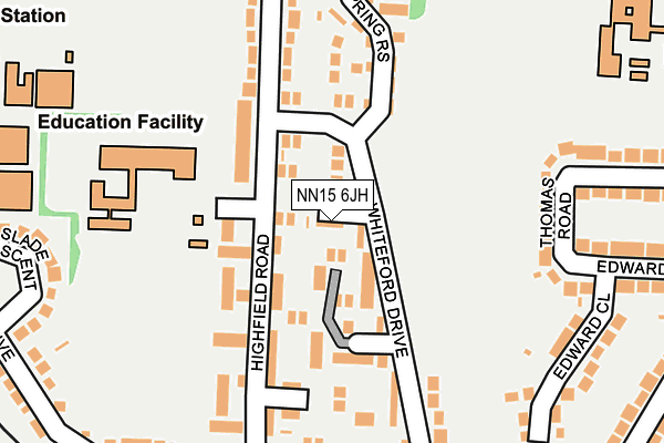 NN15 6JH map - OS OpenMap – Local (Ordnance Survey)