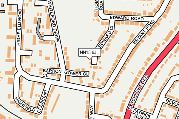 NN15 6JL map - OS OpenMap – Local (Ordnance Survey)