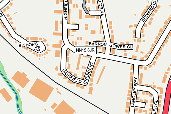 NN15 6JR map - OS OpenMap – Local (Ordnance Survey)