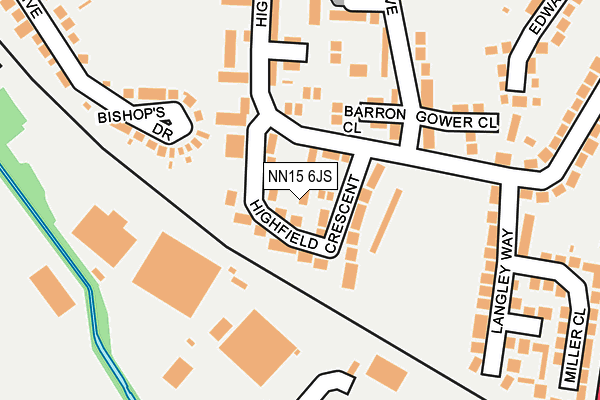 NN15 6JS map - OS OpenMap – Local (Ordnance Survey)