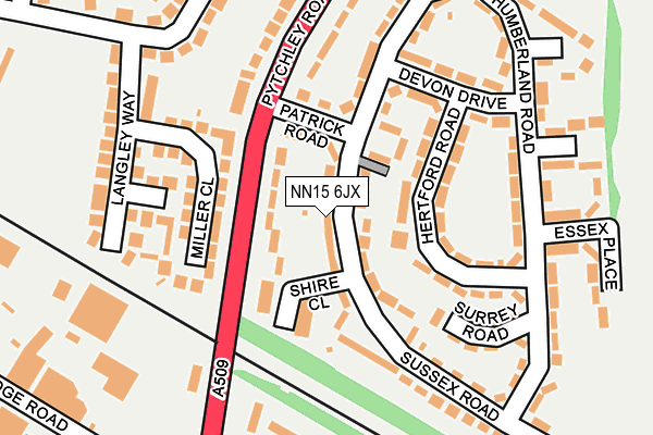 NN15 6JX map - OS OpenMap – Local (Ordnance Survey)