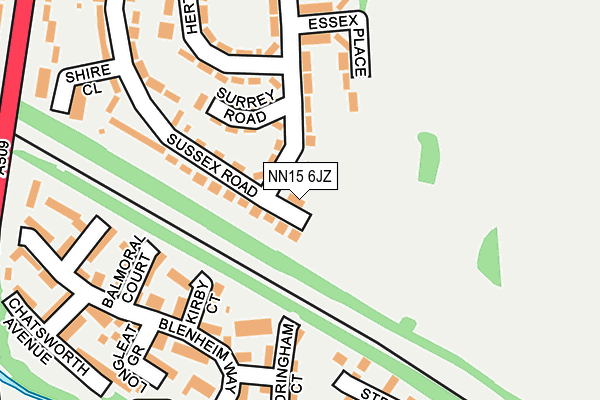 NN15 6JZ map - OS OpenMap – Local (Ordnance Survey)
