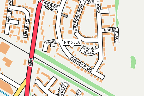 NN15 6LA map - OS OpenMap – Local (Ordnance Survey)