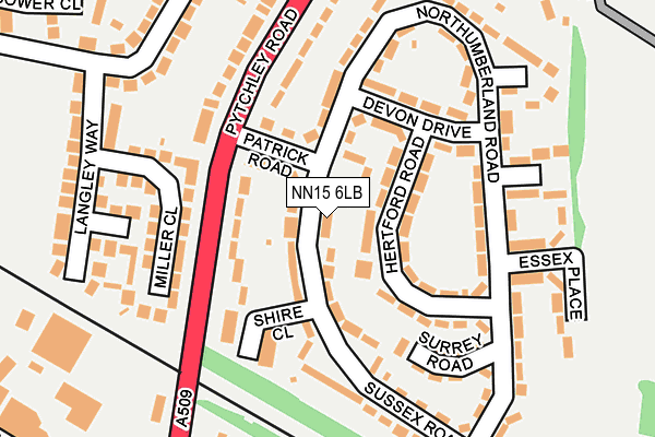 NN15 6LB map - OS OpenMap – Local (Ordnance Survey)